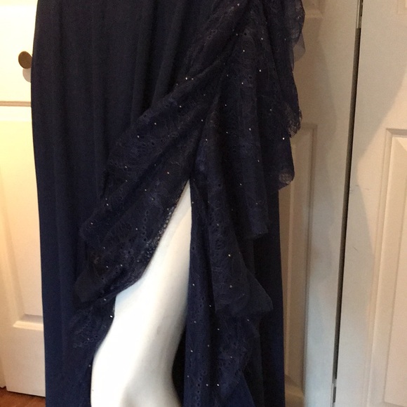 Mac Duggal Rhinestone Chiffon Gown, Dress - Picture 6 of 14